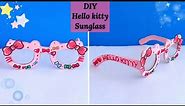 DIY Hello Kitty Sunglasses with paper / How to make Hello Kitty glasses |paper Hello Kitty Laptop