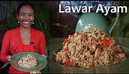 Lawar Ayam, Lawar Siap, Chicken Lawar is Balinese Mix Young Jackfruit with Chicken and Bumbu Genep