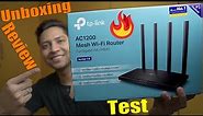TP link archer c6 ac 1200 dual Band mesh wifi router unboxing review, test | TP link archer c6 v3