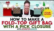 How To Make A Fold-Top Gift Bag With A Pick Closure
