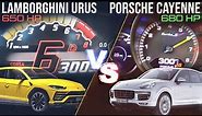 Lamborghini Urus VS Porsche Cayenne Turbo S | 0-300 KM/H