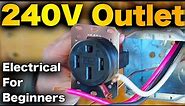 How To Install A 240V Outlet In Garage - EV Car Charger, Welder, And Electric Range (Hubbell 14 50)