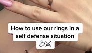 How to use the #DefenderRing in a self defense situation! #selfdefense #selfdefensetechniques #selfdefensetools #jewelry #selfdefence_technique #rings