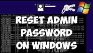 Reset Administrator password on Windows with Offline NT Password