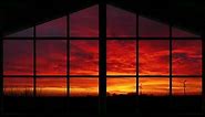 Relax/Focus Watching the Sunset to Ambient Noise [HD] - Fake Window for Projector/TV
