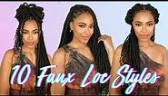10 Light-Weight Faux Locs Hairstyles | Crochet Locs w/ X-PRESSION TWISTED UP HAWAIIAN CLOVER LOCS 24