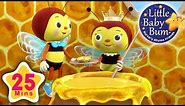 Little Bee Song | Plus Lots More Nursery Rhymes | 25 Minutes Compilation from LittleBabyBum!