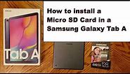 How to install a Micro SD Card in a Samsung Galaxy Tab