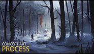 Winter Forest: Environment Concept Art Process