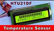 Display temperature from HTU21D as bargraph on LCD with Arduino | Robojax