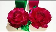 DIY- Fabric flower- 2- Dark pink Rose Blossom