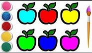 How to Draw Six Colorful Apples | Easy Step-by-Step Tutorial for Beginners 🍏🎨