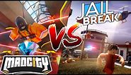 Jailbreak vs. Mad City: The Ultimate Battle (ft. oof_ed) | Roblox Comparison