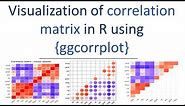 Visualization of correlation matrix in R | ggcorrplot tutorial | ggplot2 extension | R Tutorial