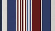 Feelyou Stripes Fabric by The Yard, American Blue Red Striped Upholstery Fabric for Chairs, Retro Geometric Decorative Waterproof Outdoor Fabric, 1 Yard, Navy Blue