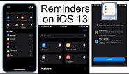 Reminders in iOS 13