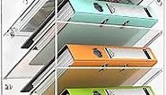 MaxGear Hanging Wall File Organizer, Clear Acrylic Wall File Holder 5 Tier, Vertical Wall Mount Mail and Document Organizer, Magazine Literature Rack with Bottom Flat Tray, Suit for Home Office