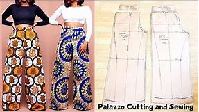 Palazzo Pant Pattern drafting, Cutting and Stitching [DETAILED] | Wide Leg Trouser|Pattern drafting