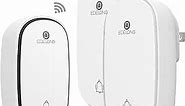 Wireless Doorbell – Self-Powered Doorbell No Battery Required – Complete Doorbell Wireless Kit with 38 Chimes and 4 Volume Levels – Easy Installation – Stylish Wireless Doorbell Waterproof (White 1+2)