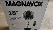 Magnavox 18" Oscillating Pedestal Fan From Ollie's Unboxing And Assembly