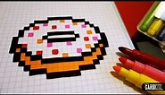 Handmade Pixel Art - How To Draw a Kawaii Donut by Garbi KW #pixelart