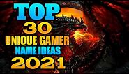 Top 30 Unique Gamer Name Ideas || Cool & Unique names for #freefire and #pubg || #Axomff9