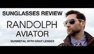 THE NEW Randolph Aviator Sunglasses Review: Gunmetal with Gray Lenses: AF045 AF095 AF145