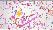 3D confetti party popper animated background | Making in Blender , No Copyright, Birthday video