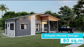 A Simple House Design - 3 Bedroom House (80 Square meters)