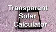 Transparent Solar Calculator