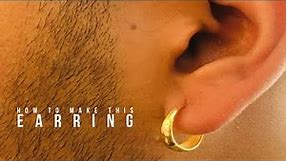 How to make men’s earring | 24k gold earring | gold earring making