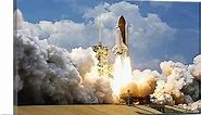 ARTCANVAS NASA Rocket Blasts Off Into Outer Space Canvas Art Print Stretched Framed Painting Picture Poster Giclee Wall Decor - 40" x 26" (0.75" Deep)