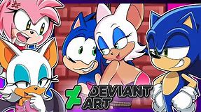 AMY GETS JEALOUS | Sonic and Rouge VS DeviantArt