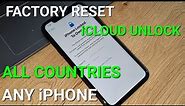 Factory Reset iCloud and Unlock Apple Account Any iPhone iOS All Countries Success✔️