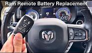 2019 - 2022 Dodge Ram 1500 How to change remote battery / key fob battery replacement