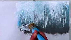 LOST IN THE FROST-KISSED WONDERLAND | acrylic landscape painting demo