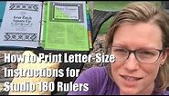How to Print Letter Size Instructions for Studio 180 Deb Tucker Rulers