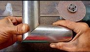 easy way to cut 45 degree round pipe with angle grinder