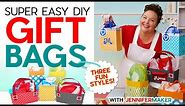 How to Make Gift Bags - Three Fun Styles with a Cricut or Wrapping Paper!