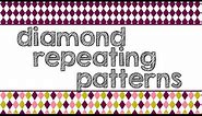 Diamond Repeating Pattern in Illustrator- Making Seamless Tiling Patterns