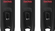 SanDisk 32GB 3-Pack Ultra USB 3.0 Flash Drive 32GB (Pack of 3) - SDCZ48-032G-GAM46T, Black