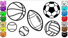Sport Balls Coloring Pages for Kids