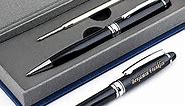 Free Engraving - Personalized Roller Ballpen, Ballpoint pen, Refillable Pens, Retractable Medium Refill Pen Black Ink, Custom Gifts for Men and Women, Classy Gift Box
