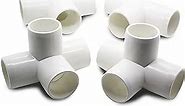 1CAMO 4-Way Tee PVC Fittings, SCH 40, White - 1 Inch PVC Elbow Fittings PVC Pipe Connectors - Build Heavy Duty Furniture with 1 Inch PVC Pipe (4 Pack)