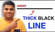 How to Insert Thick Black Line In Word