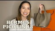 REVIEW: HERMES PICOTIN LOCK 18: Clemence leather, etoupe and gold HW- should you buy it? Luxury bag