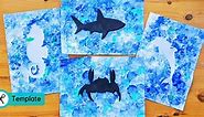 Under The Sea Silhouette Painting | Under The Sea Crafts