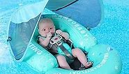 HECCEI Mambobaby Baby Pool Floats Hammock with Canopy - Portable Swimming Floating Toys Self-Inflating Water Hammock Pool Raft Floatie Lounger for Baby Summer Lake Beach UPF50+