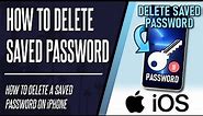 How to Delete Saved Password on iPhone or iPad (iOS)