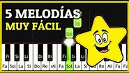 5 CANCIONES FÁCILES para Piano Tutorial (Synthesia)